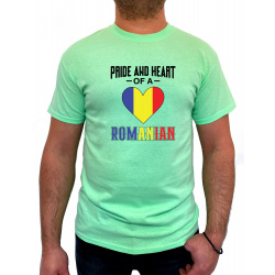 Tricou Pride and heart of a Romanian - Heavy Cotton Barbati - D0000012U