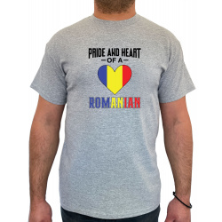 Tricou Pride and heart of a Romanian - Heavy Cotton Barbati - D0000012U