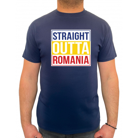 Tricou Straight outta Romania - Heavy Cotton Barbati - D0000015U