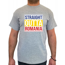 Tricou Straight outta Romania - Heavy Cotton Barbati - D0000015U