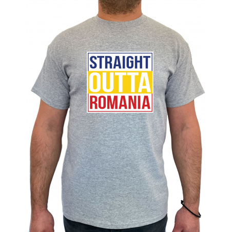 Tricou Straight outta Romania - Heavy Cotton Barbati - D0000015U