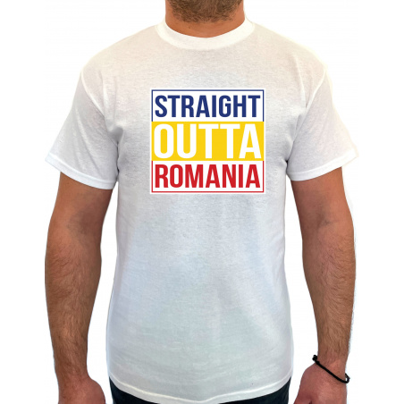 Tricou Straight outta Romania - Heavy Cotton Barbati - D0000015U