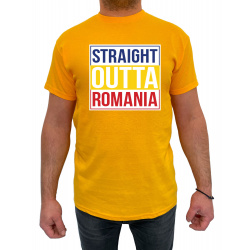 Tricou Straight outta Romania - Heavy Cotton Barbati - D0000015U