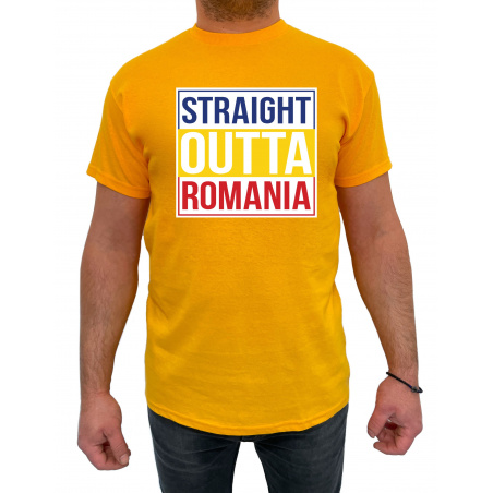 Tricou Straight outta Romania - Heavy Cotton Barbati - D0000015U