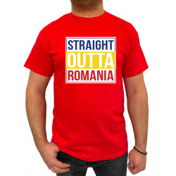 Tricou Straight outta Romania - Heavy Cotton Barbati - D0000015U