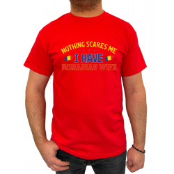 Tricou nothing scares me I have a Romanian wife - Heavy Cotton Barbati - D000022M